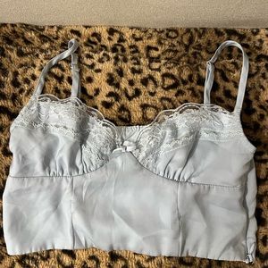 Princess Polly Blue Satin Tank